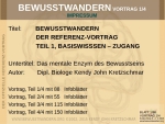 801-03 Bewusstwandern Vortrag Teil 1 - Zugang (Download)